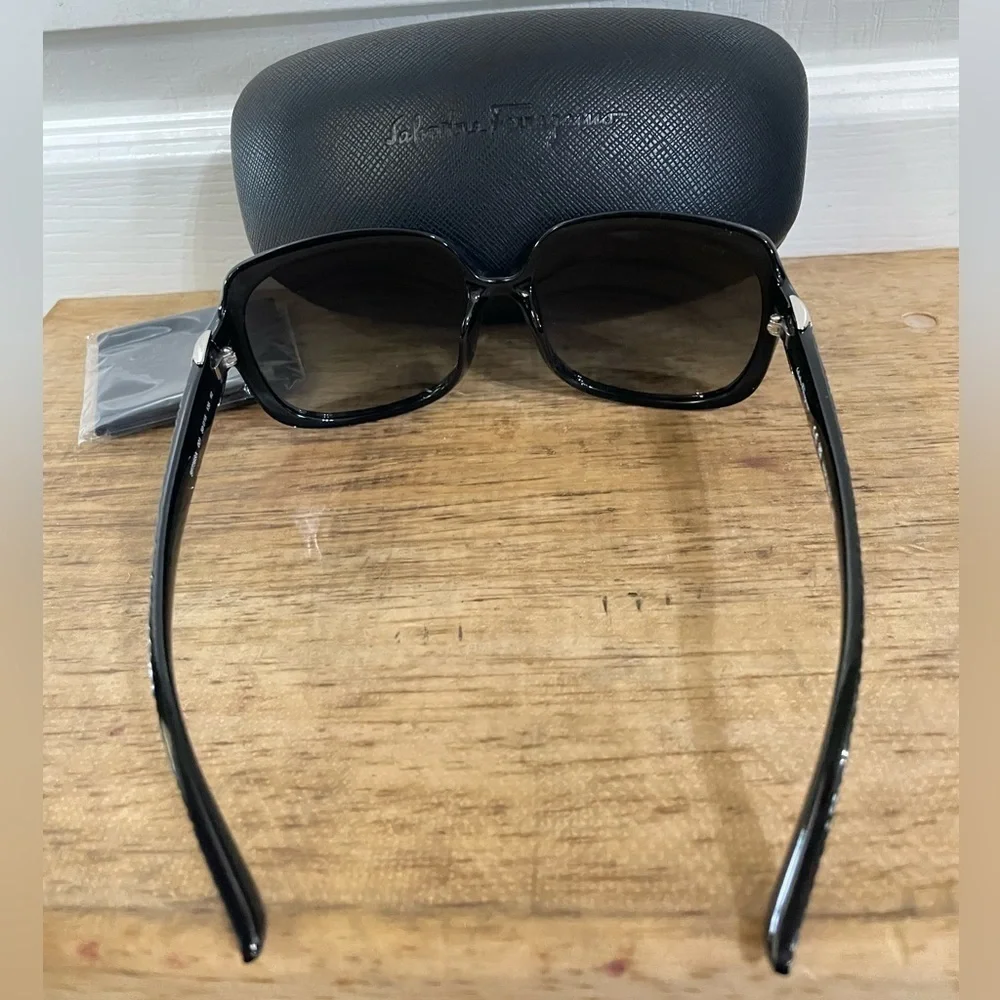 Salvatore Ferragamo Black 59mm Square Sunglasses